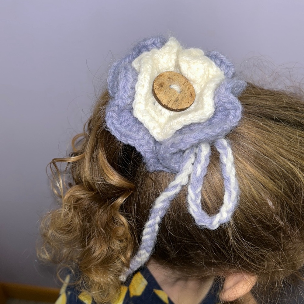 Crochet Hair Bow Handmade